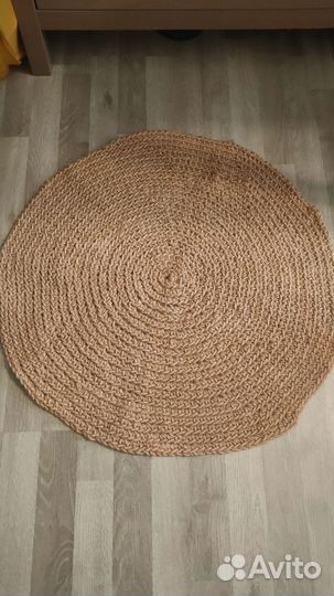 Джутовый ковер круглый