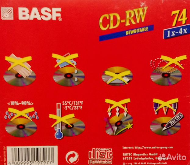 Диски CD-RE emtec BASF