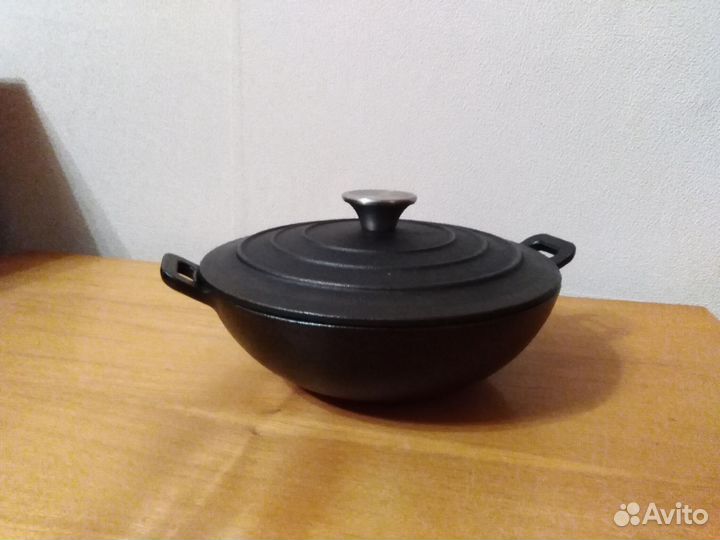 Сковорода - Вок fissman, 2 л, 24*8 см, чугун