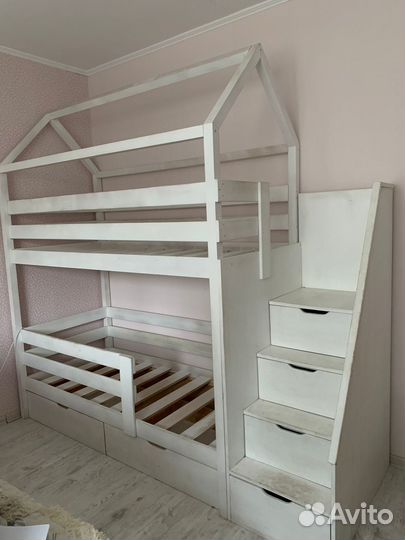 Двухъярусная кровать домик бу