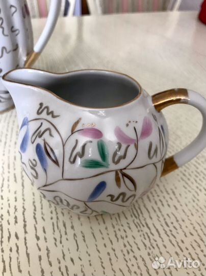 Сахарница,молочник Душистый горошек лфз винтаж