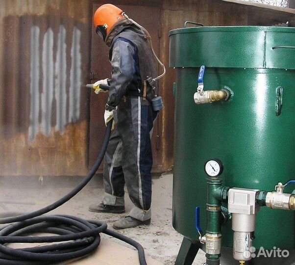 Пескоструйная очистка, мобильный пескоструй