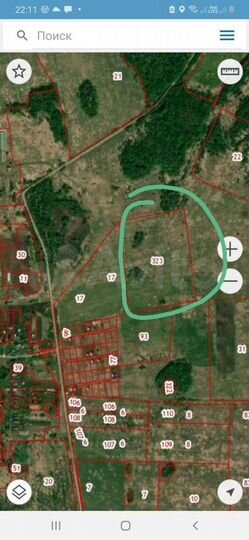 Участок 9,96 га (СНТ, ДНП)