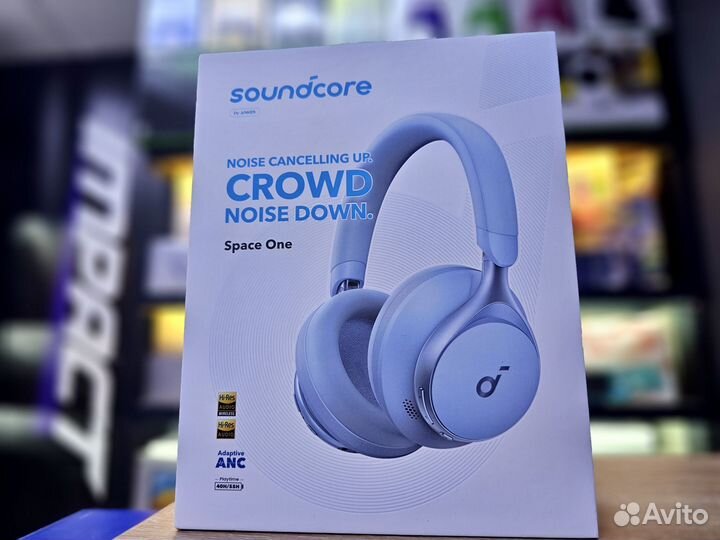 Наушники Anker Soundcore Space One, голубой