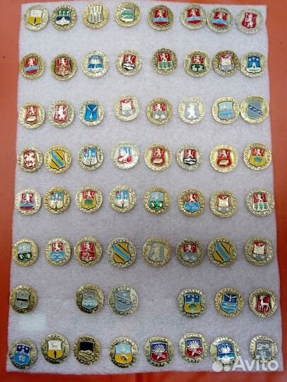 Значки СССР комсомол. спорт. города детские