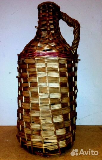 Бутыль винный в оплетке СССР 3,6 л