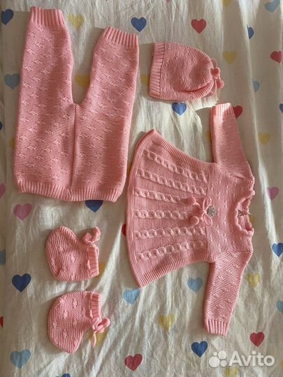 Комплект из гипоаллергенной турецкой пряжи р68-74