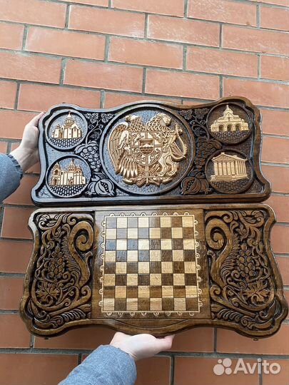 Нарды армянский герб дерево массив