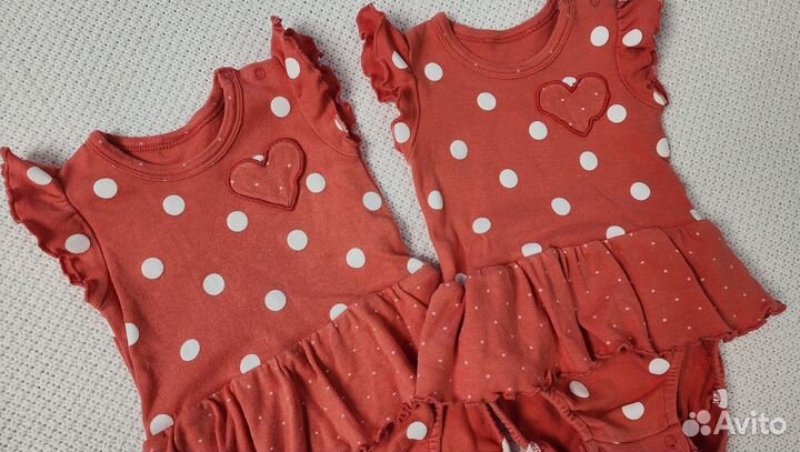 Платье-боди для двойни 62 р