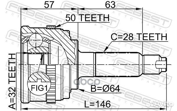 Шрус наружный Honda Accord 98-02 Honda Accord 9