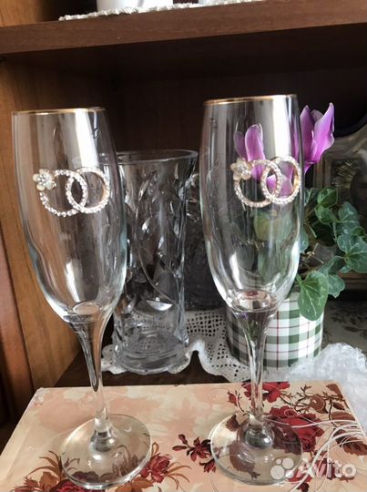 Фужеры на свадьбу, новые