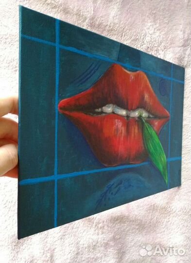 Картина на холсте в раме авторская Интерьерная