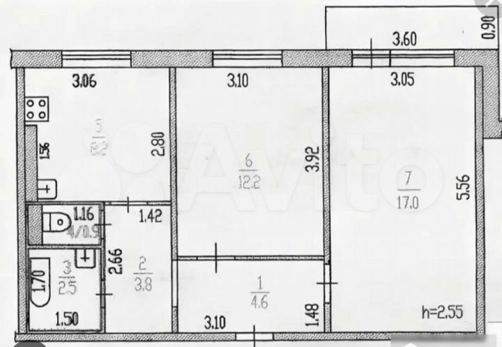 Аукцион: 2-к. квартира, 49,2 м², 4/9 эт.