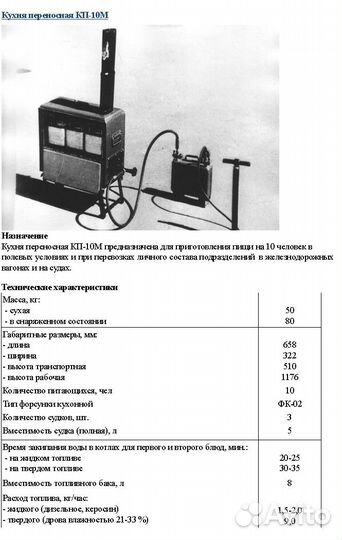 Полевая походная кухня мк-10. Склад
