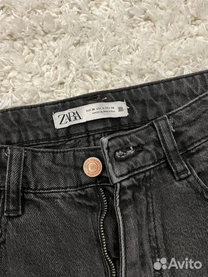 Джинсы zara mom fit 36