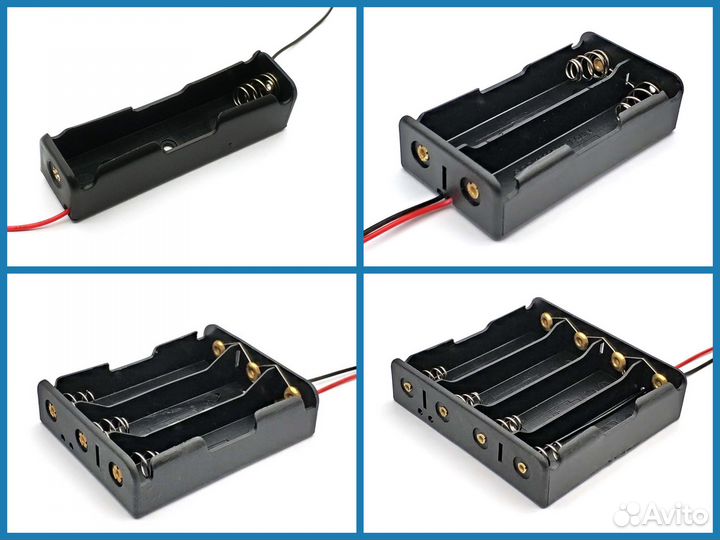 Держатели, холдер для 18650 с контактами разные