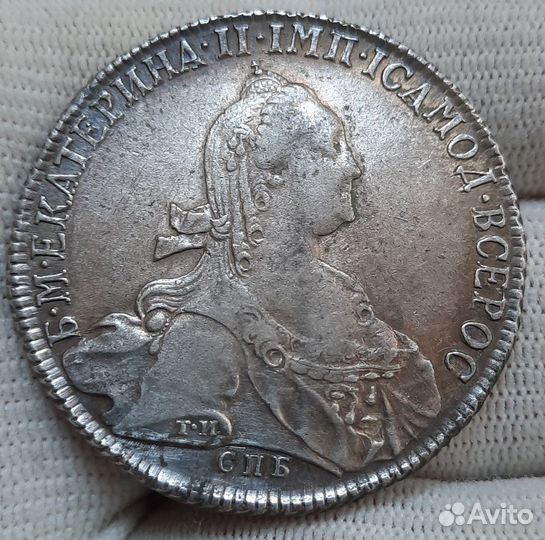 Рубль 1774 СПБ фл