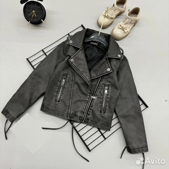 Куртка для девочки эко кожа, 116-146
