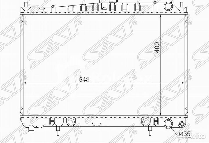 Радиатор nissan laurel C34/C35 97-03/skyline R34 9