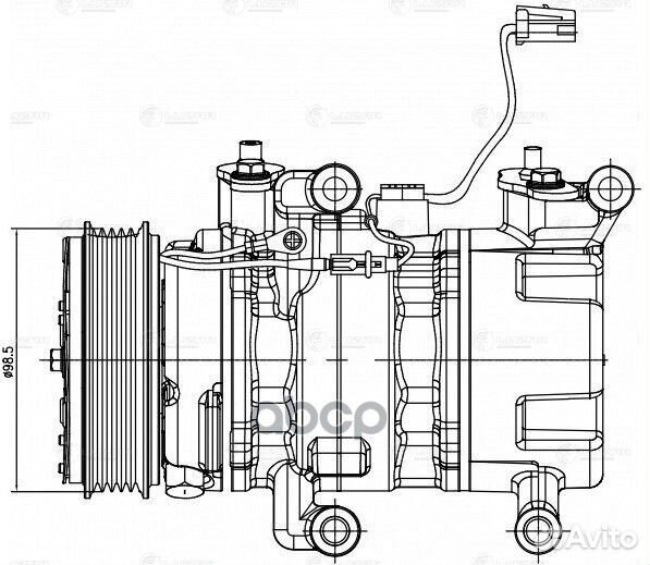 Lcac 2521 компрессор кондиц. 5PK Mazda 3 2.0i