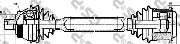 Привод в сборе audi A4 I/VW passat V 1.9TDI-2.8