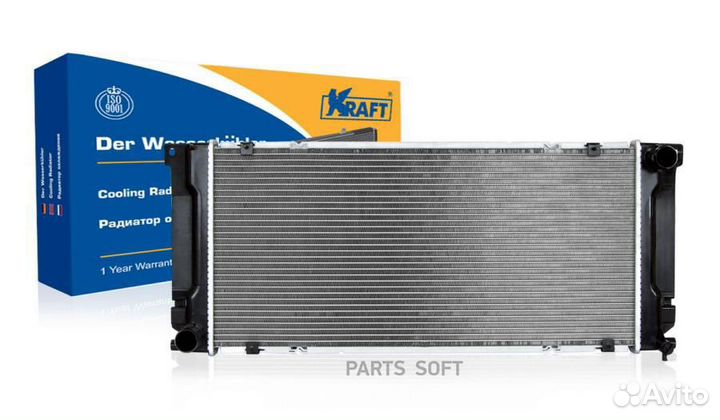 Kraft KT104034 Радиатор охлаждения kraft ГАЗель Ne