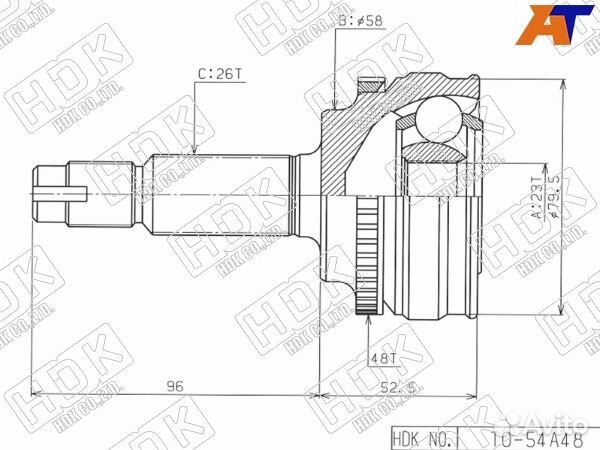 Шрус привода toyota corolla runx