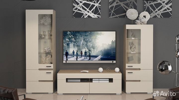 Модульная гостиная Фьюжн Бежевый