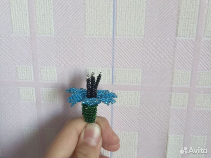 Васильки из бисера