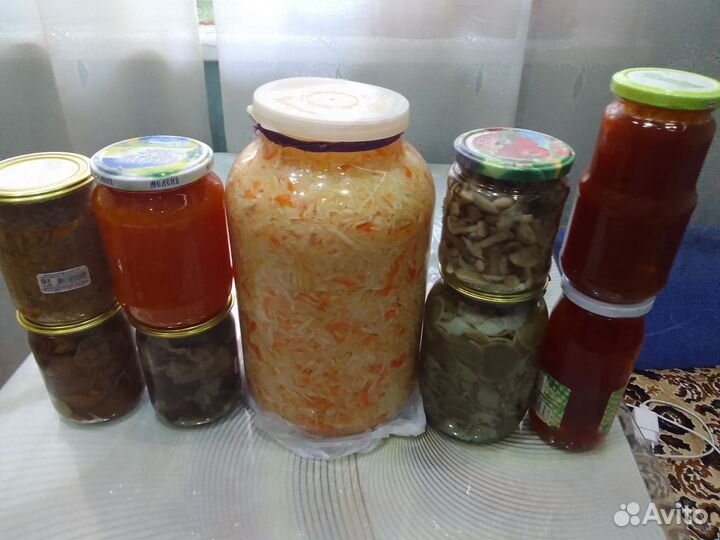 Домашние закрутки:кваш. капуста, грибы, варенье