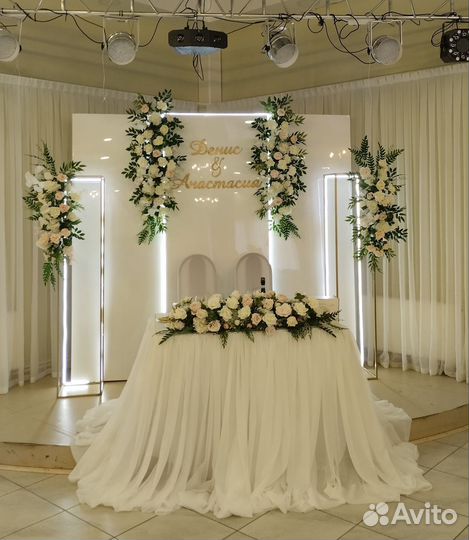 Оформление зала для свадьбы