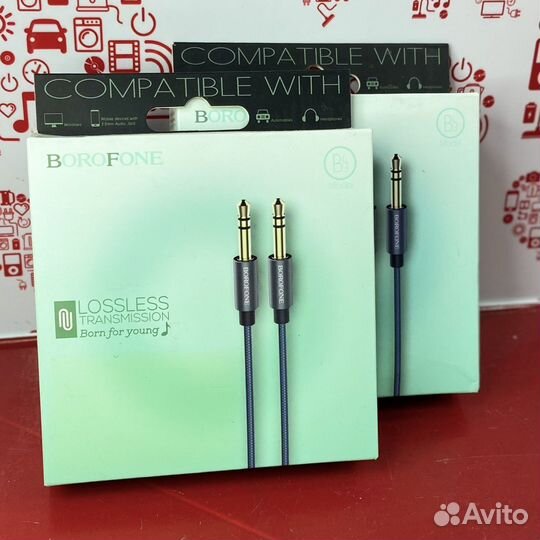 Кабель Aux-Aux(3.5) в тряпичной оплетке t06