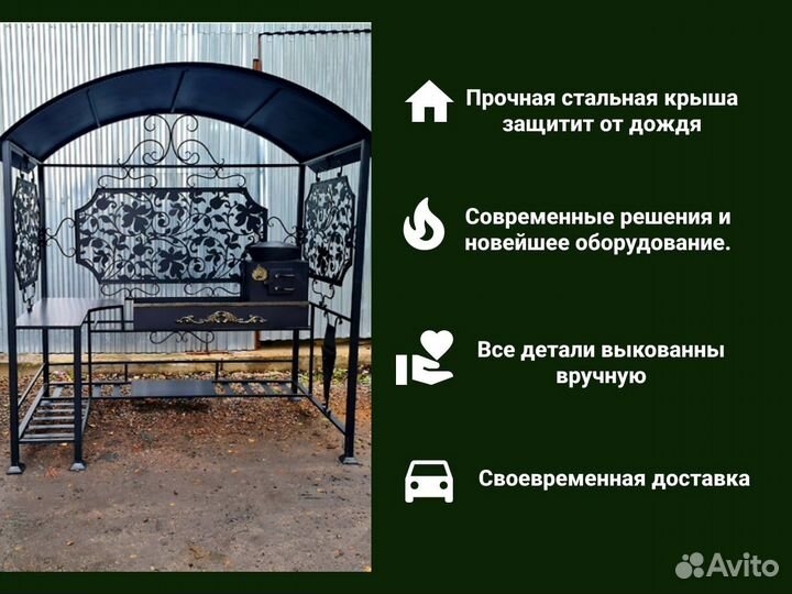 Кованые мангалы с крышей