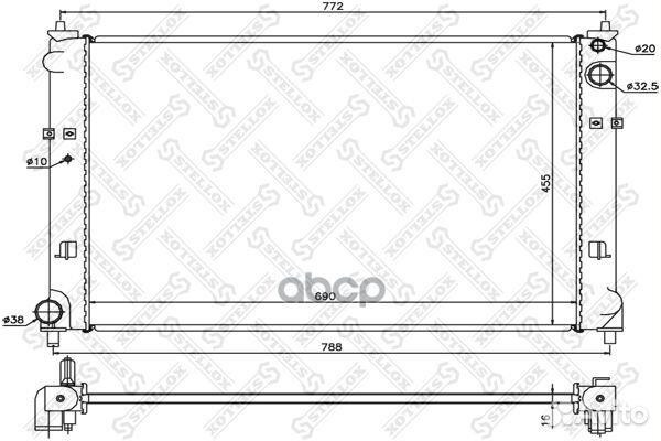 10-25855-SX радиатор системы охлаждения АКПП M