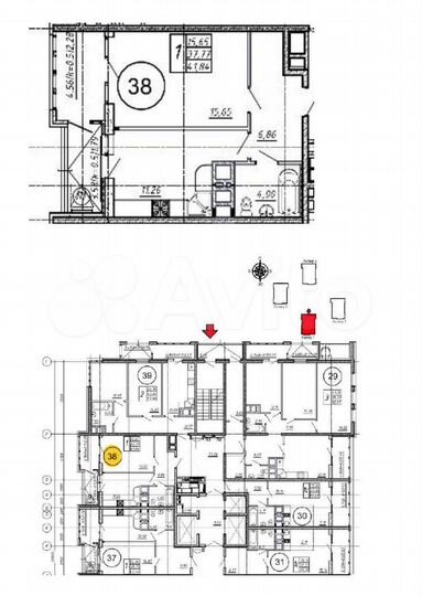 1-к. квартира, 41,8 м², 4/21 эт.