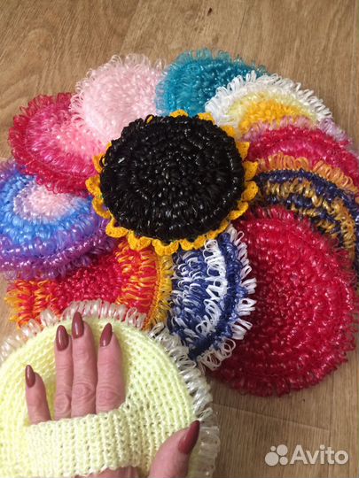 Мочалки ручной вязки, подарок своими руками