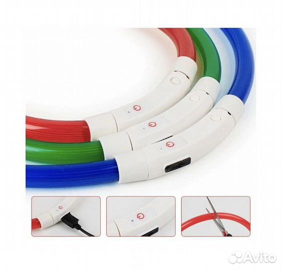 Ошейник для собак светящийся, 3 режима, до 50 см