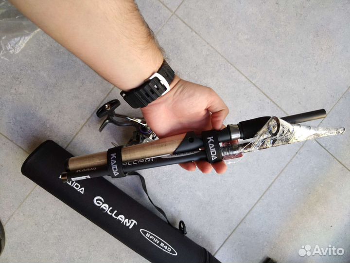 Новый Компактный спиннинг Кайда с катушкой 2,4м