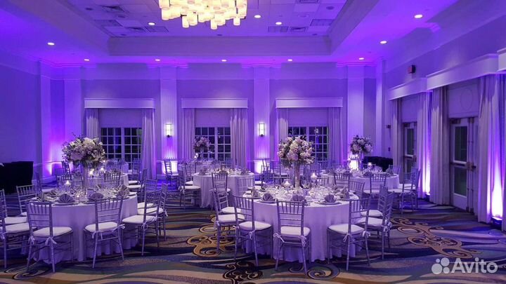 Аплайтинг, атмосферный свет на свадьбу, подсветка