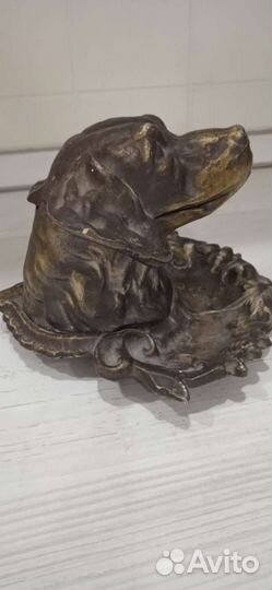 Пепельница голова собаки.Винтаж