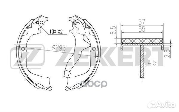 Колодки торм. бараб. задн. VW Amarok 10- bk-407