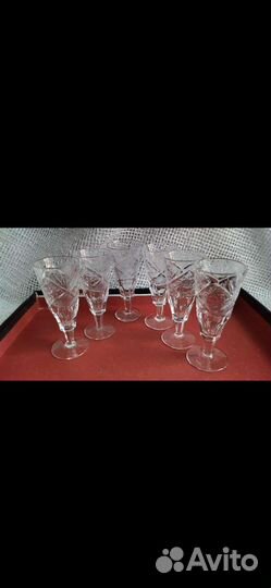 Хрустальные фужеры, рюмки