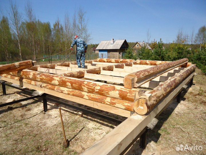 Сруб дома 6х6+3