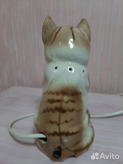 Светильник ночник статуэтка кошка кот котенок гдр