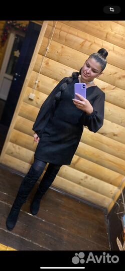 Платье женское замшевое