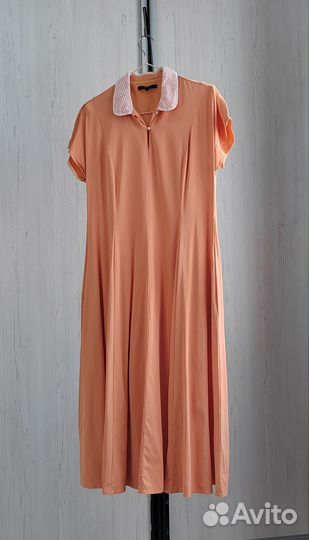 Charuel 44 платье миди вискоза Россия lux лосось