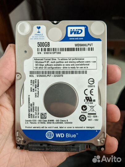 Жесткий диск WD Blue 500gb