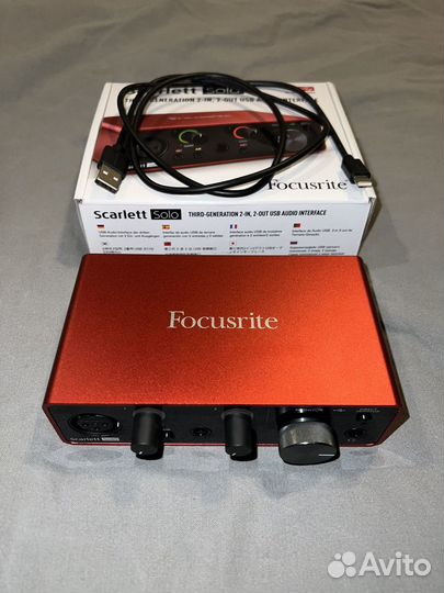Звуковая карта focusrite scarlett solo 3rd gen