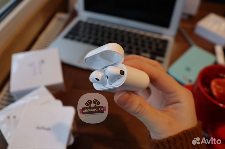 Airpods 2 (новые, ростест, бонус чехол)