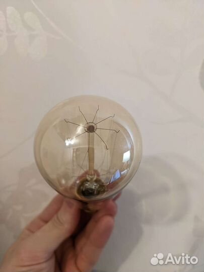 Старинная Ретро винтажная лампа Эдисона E27 40вт